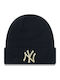 York Yankees Metallic Beanie Unisex Beanie Knitted in Black color