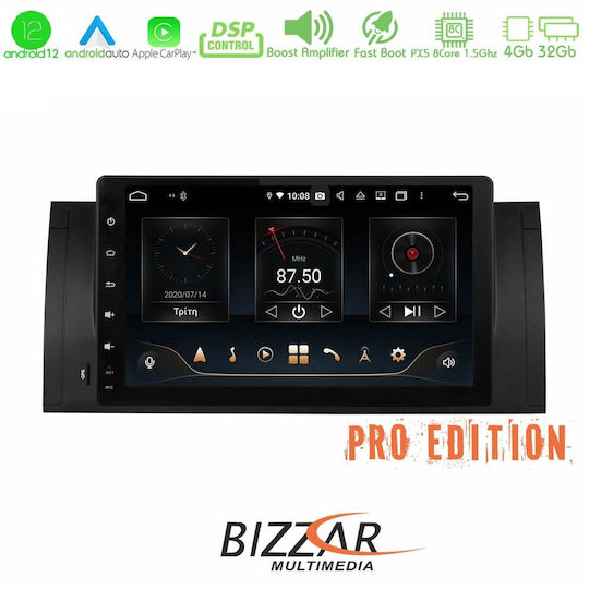 Bizzar Sistem Audio Auto pentru BMW X5 (E53) / E39 / X5 Land Rover Range Rover 2022-2023 (Bluetooth/USB/WiFi/GPS/Apple-Carplay/Android-Auto/Partitură) cu Ecran Tactil 9"