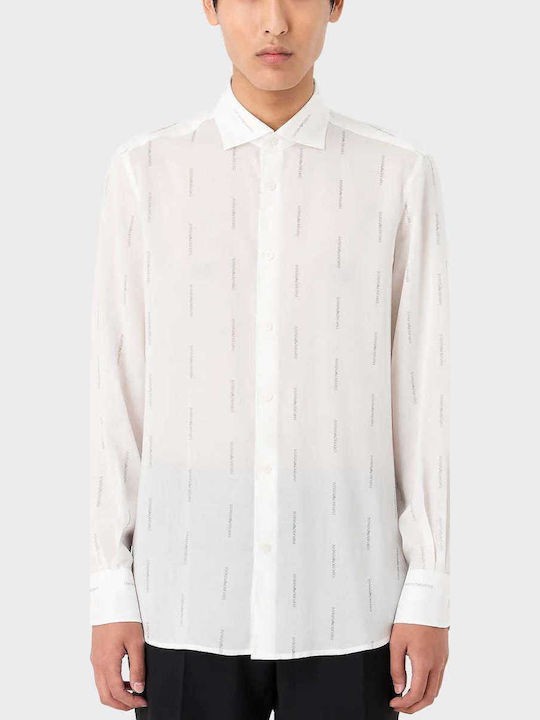 Emporio Armani Langärmlig Hemd Weiß