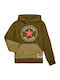 Kinder-Sweatshirt mit Kapuze Khaki