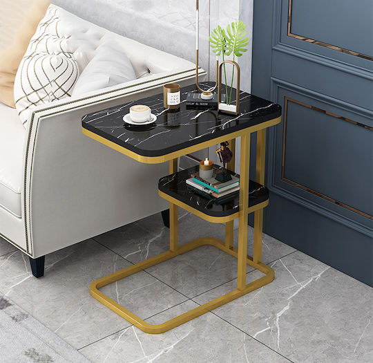 Etoile Rechteckiger Beistelltisch Aus Holz Gold M50xT30xH58cm