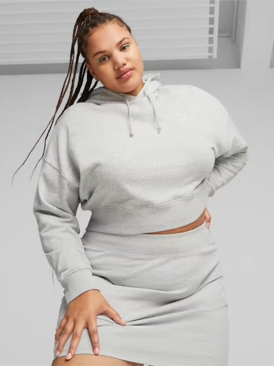 PUMA Classics Cropped Γυναικείο Φούτερ με Κουκο...