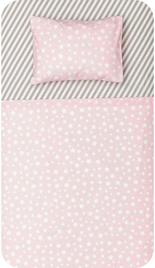 Borea Jingle Baby Sheets Set Crib Cotton Pink 120x160cm 3pcs