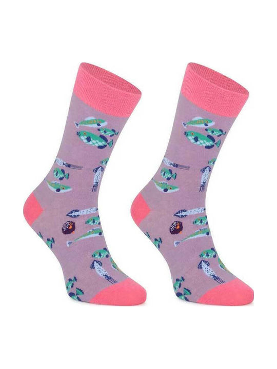Crazy Socks Дамски Чорапи Лилави 1Пакет