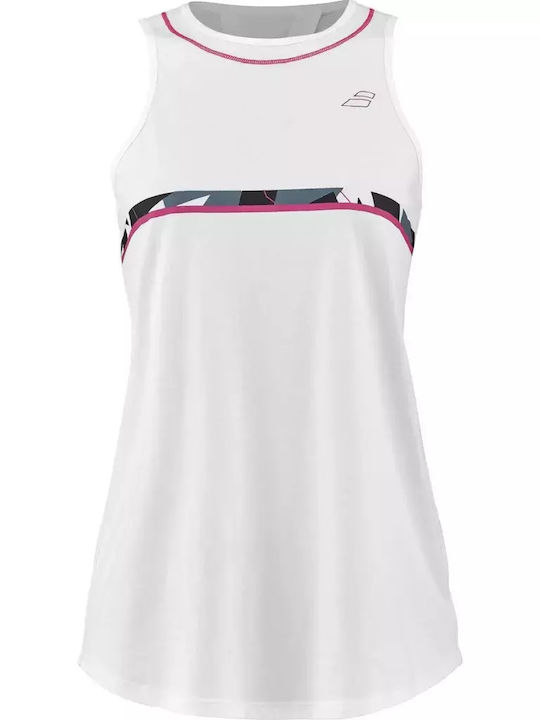 Babolat Damen Sportliches Bluse Ärmellos Weiß