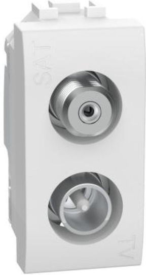 Bticino TV and Satellite Antenna Socket Basic in White color N4214DN