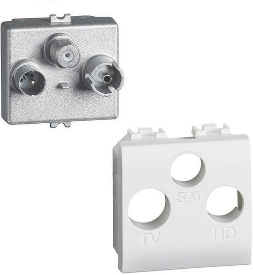 Bticino TV and Satellite Antenna Socket Basic in White color N4210M2DN
