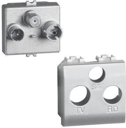 Bticino TV and Satellite Antenna Socket Basic in Silver color NT4210M2DN