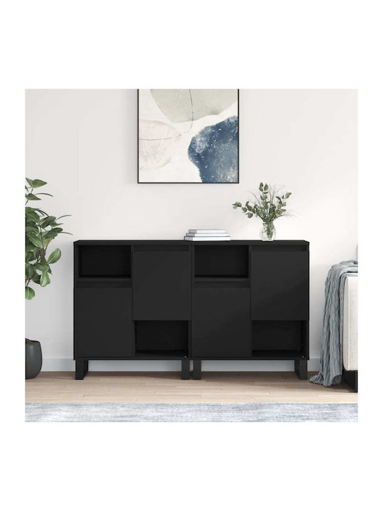 Wooden Buffet Black L120xW35xH70cm