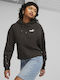 Puma Women's Cropped Hooded Sweatshirt Black