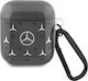 Mercedes-Benz Star Pattern Θήκη με Γάντζο σε Μαύρο χρώμα για Apple AirPods