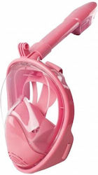 Speed Μάσκα Θαλάσσης Σιλικόνης Full Face με Αναπνευστήρα Παιδική XS σε Ροζ χρώμα