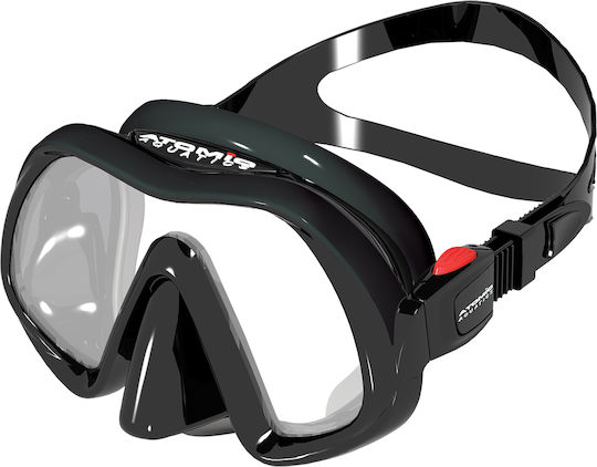 Atomic Aquatics Mască De Scufundare Din Silicon Neagră
