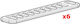 Replacement Rubber Luggage Straps N50200 Set of 6 Pieces