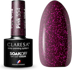 Claresa 554 Ημιμόνιμο Βερνίκι Νυχιών Pink 554 5ml