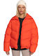 Paradise Women's Short Puffer Jacket for Winter Red