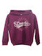 Kinder-Sweatshirt mit Kapuze Lila Sparkle