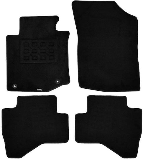 Σετ Μπροστινά και Πίσω Πατάκια 4τμχ για Citroen C1 2010-2014 Μαύρα