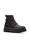 Clarks Men's Leather Military Boots Black