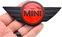 Αυτοκόλλητο Σήμα Αυτοκινήτου Mini Cooper 11.5 x 11.5cm για Προφυλακτήρα Αυτοκινήτου σε Μαύρο Χρώμα