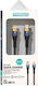 Treqa CA-8814 Braided USB-C to Lightning Cable 45W Μαύρο 1m (CA-8814)