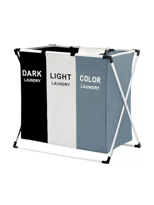 Καλάθι Απλύτων Υφασμάτινο Πτυσσόμενο 135lt 60x38x68cm Πολύχρωμο