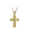 Damen Gold Byzantinisch Kreuz 14K