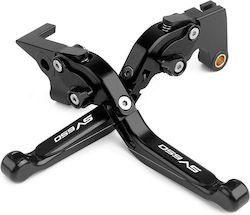 Set of Motorcycle Brake/Clutch Levers Flexible Adjustable for Suzuki SV650 Black SV650GFDF Set of Motorcycle Brake/Clutch Levers Flexible Adjustable for Suzuki SV650 Black SV650GFDF
