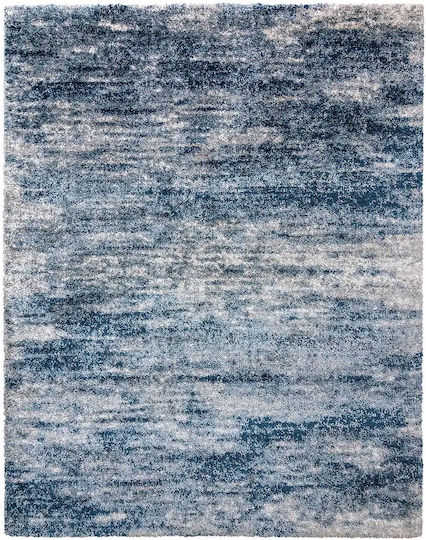 Saray Home Χαλί Ορθογώνιο Shaggy Μπλε-ιβουάρ 240x300cm