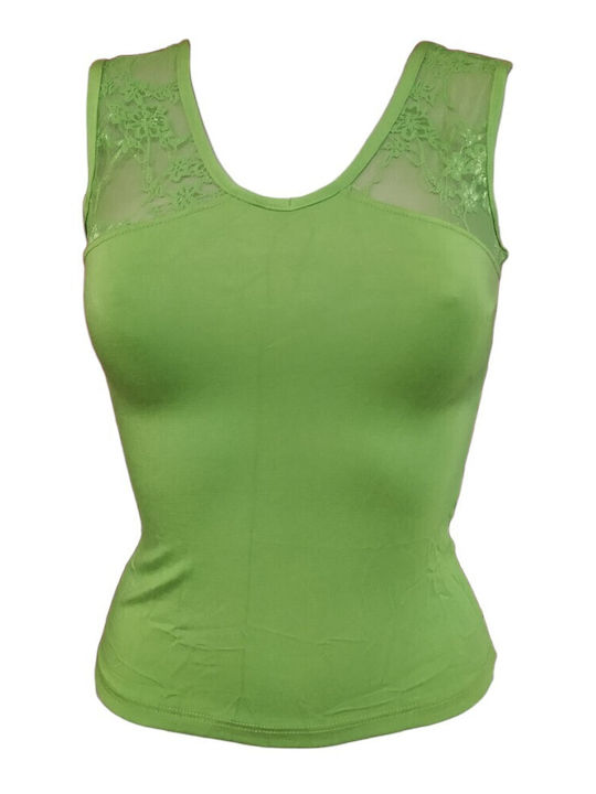 Helios Fără mâneci Verde Tricou pentru femei