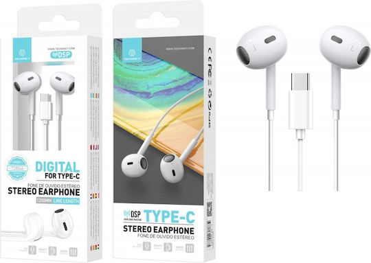 Techancy TF20077 Слушалки Безжични Стерео с жак USB-C Сив