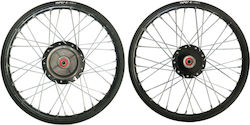 ALLOY WHEELS WHEELS PAIR HONDA INNOVA 125 / 125INJ HYPER-X BLACK