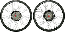 ALLOY WHEELS PAIR OF WHEELS HONDA C50 / GLX HYPER-X BLACK