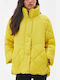 Women's Short Puffer Jacket for Winter Yellow