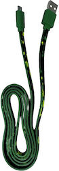 Chengxin 12715 Cablu Flat USB 2.0 la Micro USB 1m Verde
