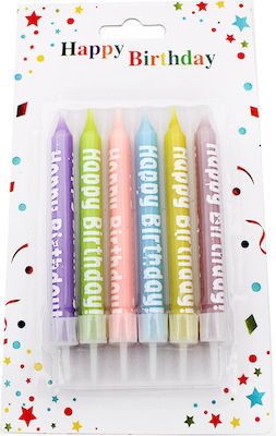 Σετ Birthday Candle "6" Multicolored 8PRT25