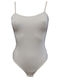 Lingerie Spaghetti Strap String Bodysuit Beige
