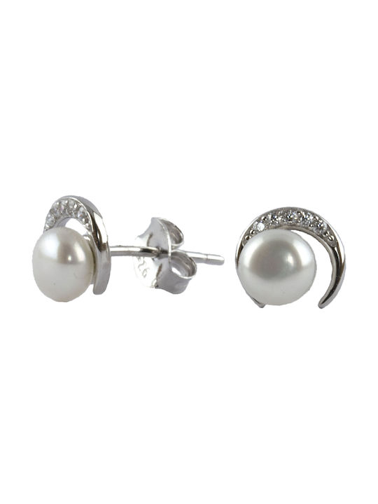 Tribute Earrings made of Silver with Stones & Pearls