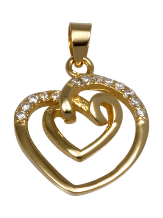 Tribute Charm from Gold Plated Silver with Zircon