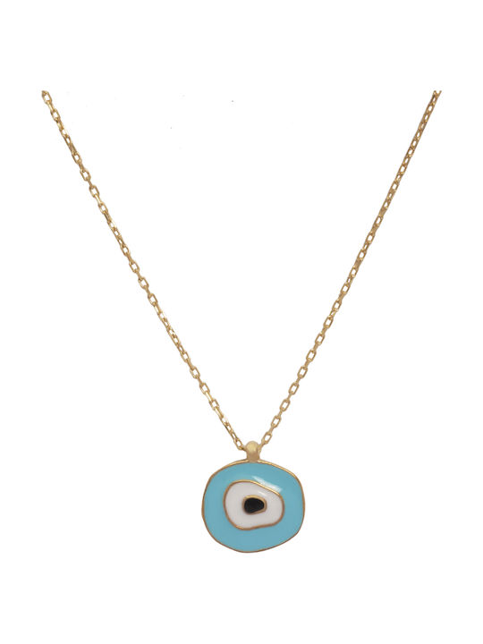 Tribute Necklace Eye from Gold Plated Silver