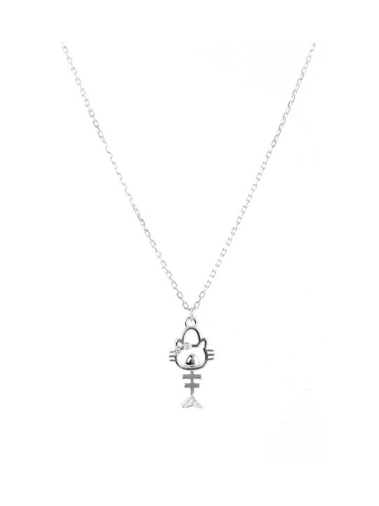 Tribute Necklace from Silver with Zircon