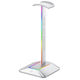FS Holding FragON Watchtower 2U RGB Desktop Headphone Stand with LED Lighting and USB Port White