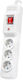 Armac Power Strip with Surge Protection 3 Positions with Switch and Cable 5m