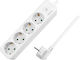 LogiLink SOCKET OUTLET 4-WAY Πολύπριζο 4 Θέσεων με Διακόπτη και Καλώδιο 1.5m
