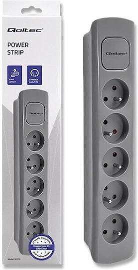 Qoltec Smart Πολύπριζο 3 Θέσεων με Καλώδιο 1.8m Γκρι
