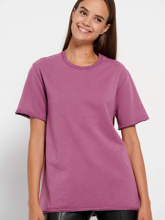 Funky Buddha Femeie Tricou Violet