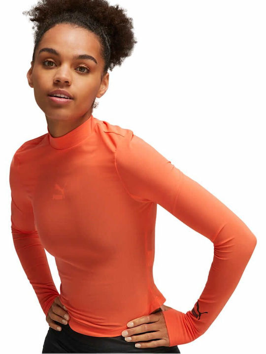 PUMA Dare To Women's Athletic Blouse Long Sleev...