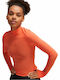 Puma Dare To Women's Athletic Blouse Long Sleeve Orange