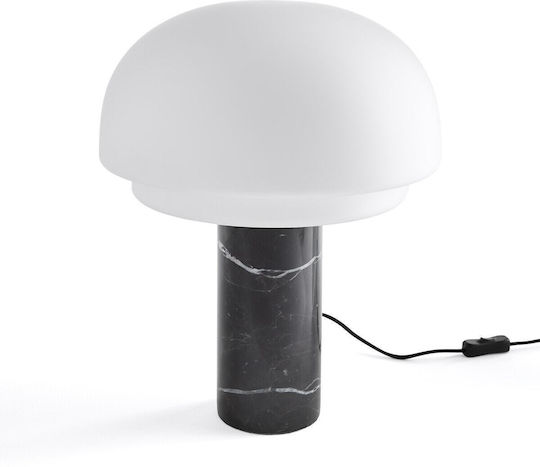 La Redoute Interieurs Glas Tischlampe für Fassung E27 mit Schwarz Basis