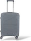 Playbags Cabin Hard Gray Suitcase with 4 Wheels Height 55cm